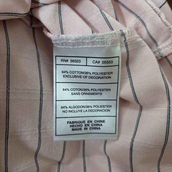 NIKE Tiger Woods Collection Polo Shirt Men's XXL Pink Striped Dri Fit Golf - Picture 9 of 10